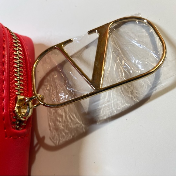 Valentino Hot Pink Lipstick Tote / Change Purse NWOT - Picture 6 of 9